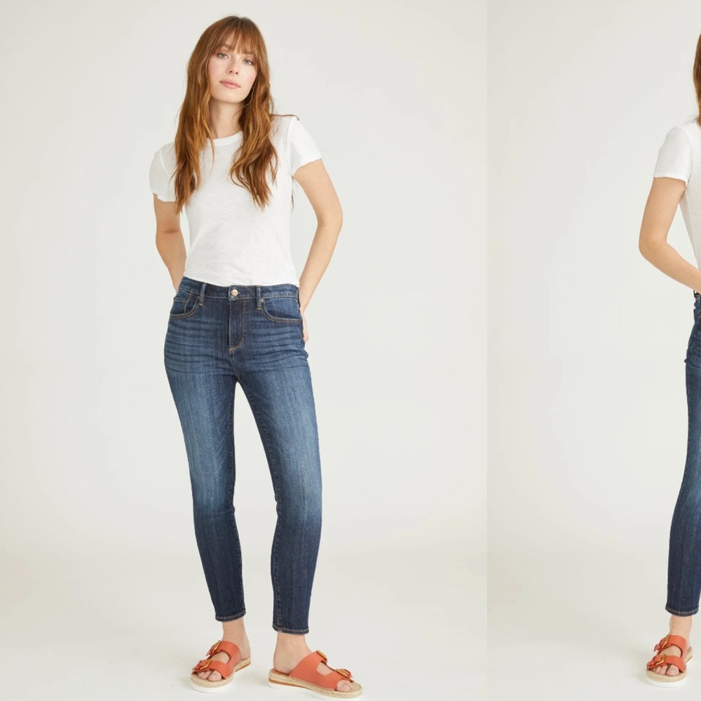 Anthropologie Driftwood Jackie High Rise Skinny Jeans in Dark Wash